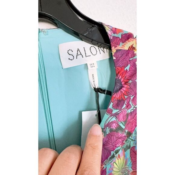 Saloni Jolene floral-print maxi dress US4 - Picture 9 of 10